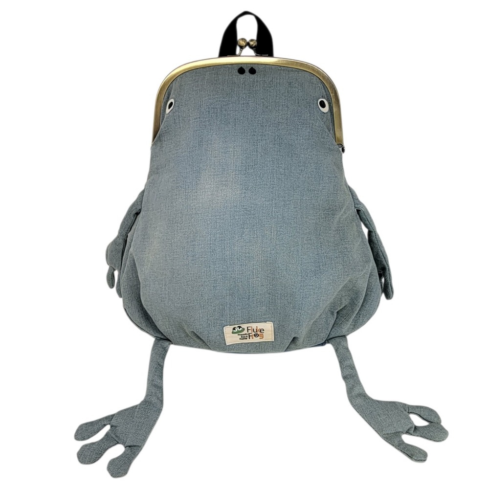 Gym Master Fluke Frog Mini Backpack Bleached Denim Japan Gamaguchi‎ Frame Rare